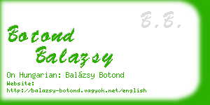 botond balazsy business card