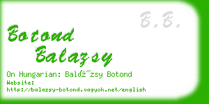 botond balazsy business card